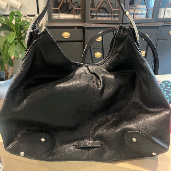 Cole Haan Dark Chocolate Leather Shoulder Bag - Picture 1 of 4